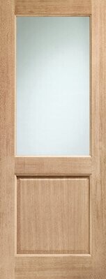 External Oak Dowelled Double Glazed 2XG Door with Clear Glass