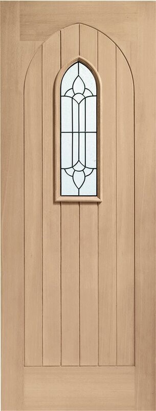 External Oak Triple Glazed Westminster Door with Black Caming Glass