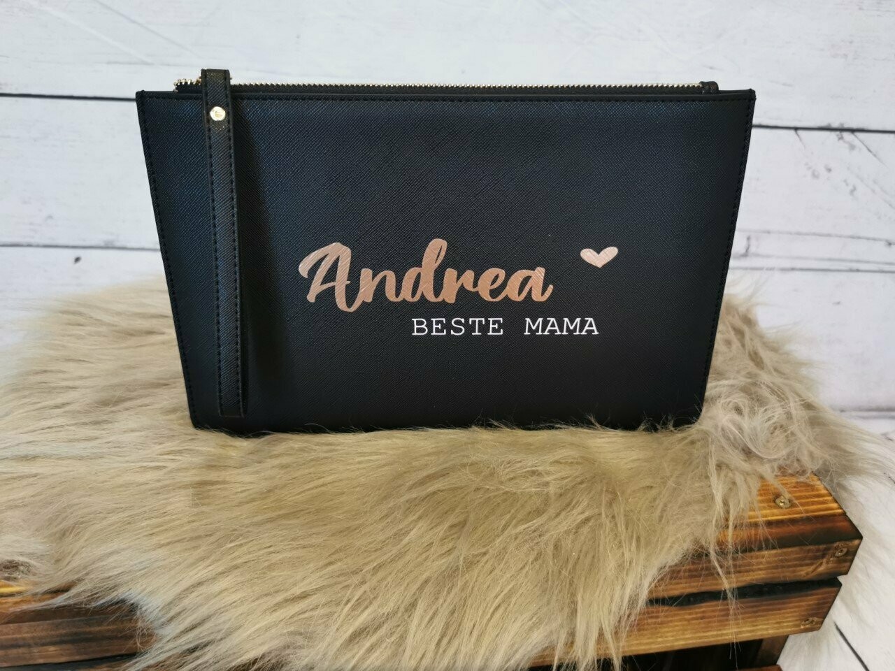 Kosmetiktäschchen "Name + beste Mama (etc.)"