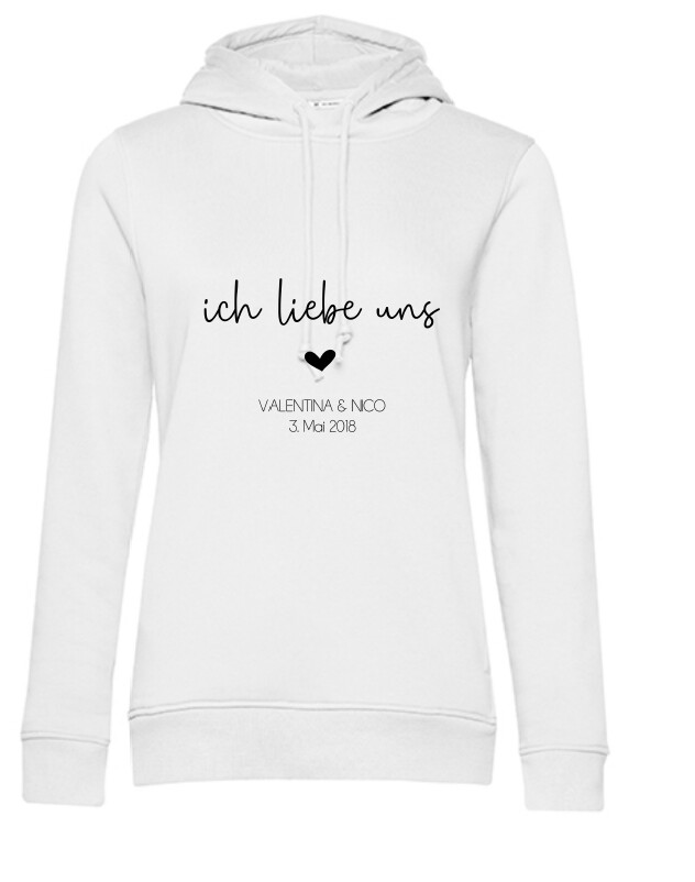 Damen-Hoodie "ich liebe uns"