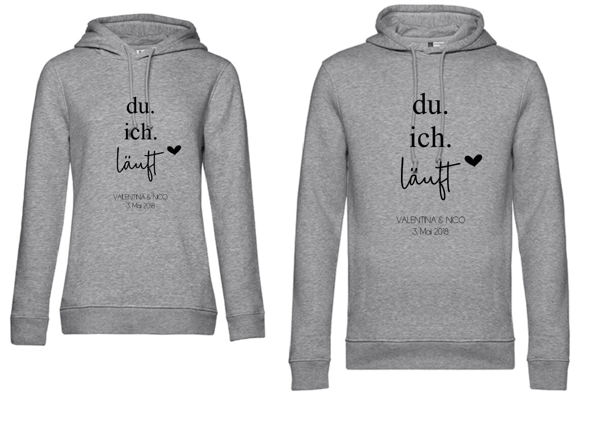 Hoodie-Set "du + ich - läuft"