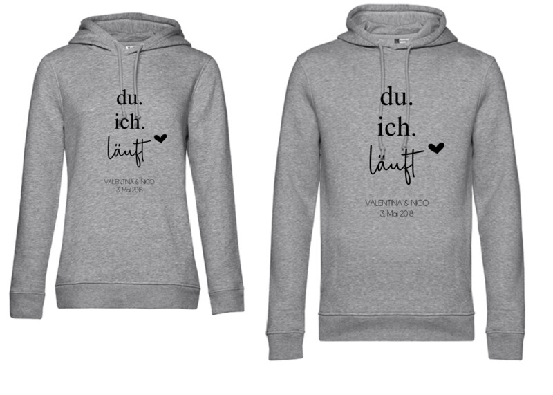 Hoodie-Set "du + ich - läuft"