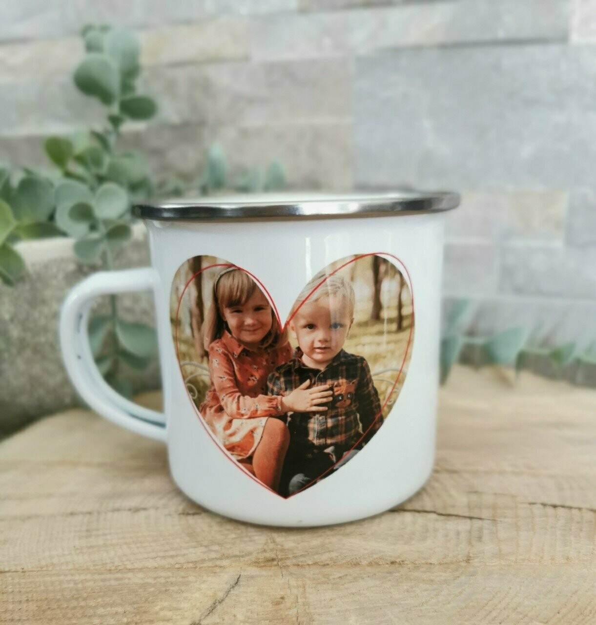 Emaille - Tasse mit Foto