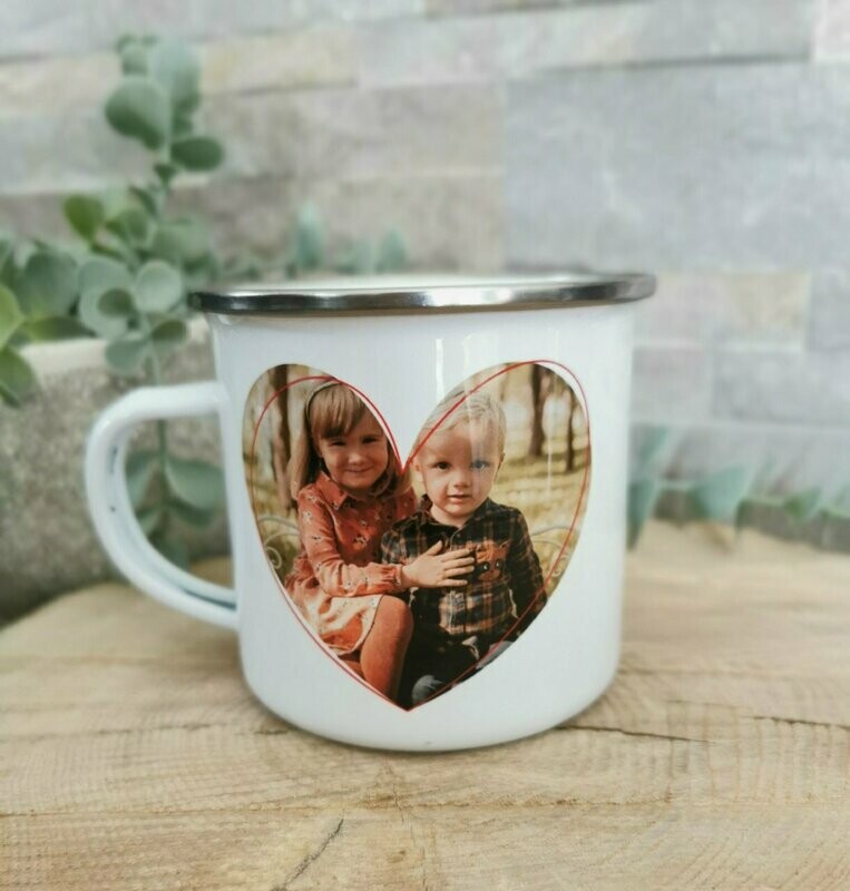Emaille - Tasse mit Foto