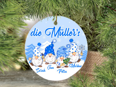 Keramik-Anhänger Keramik-Anhänger "Wichtel Familie"