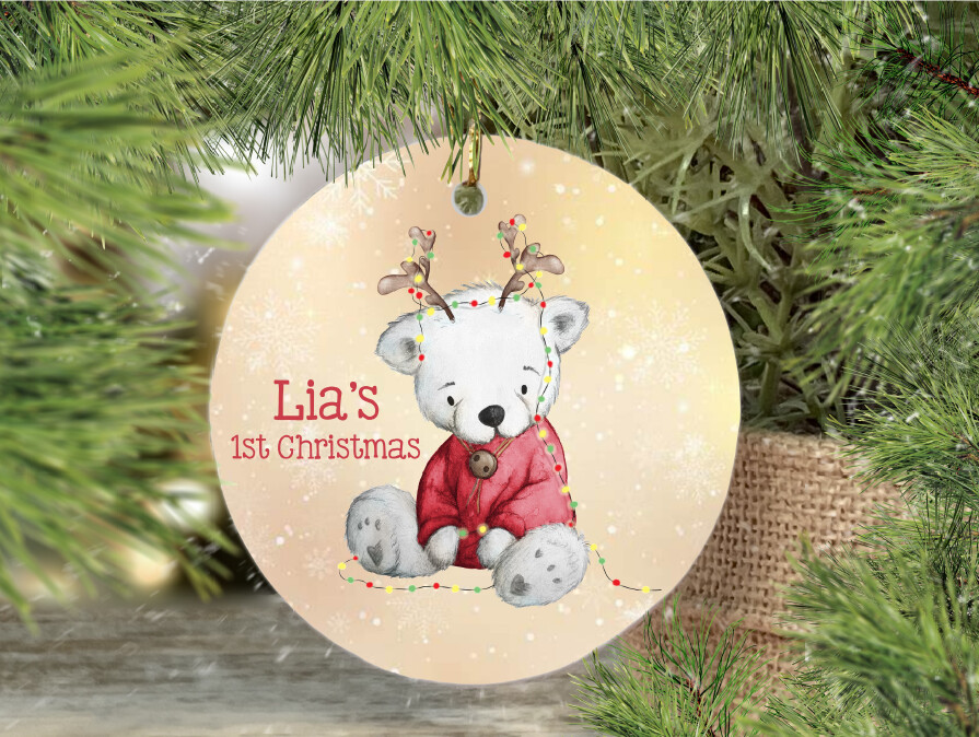 Keramik-Anhänger "1st Christmas"