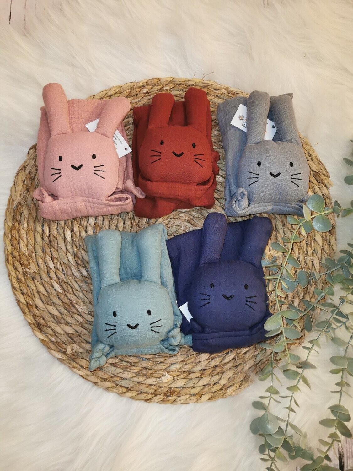 Kuschelhäschen aus Musselin OHNE Personalisierung