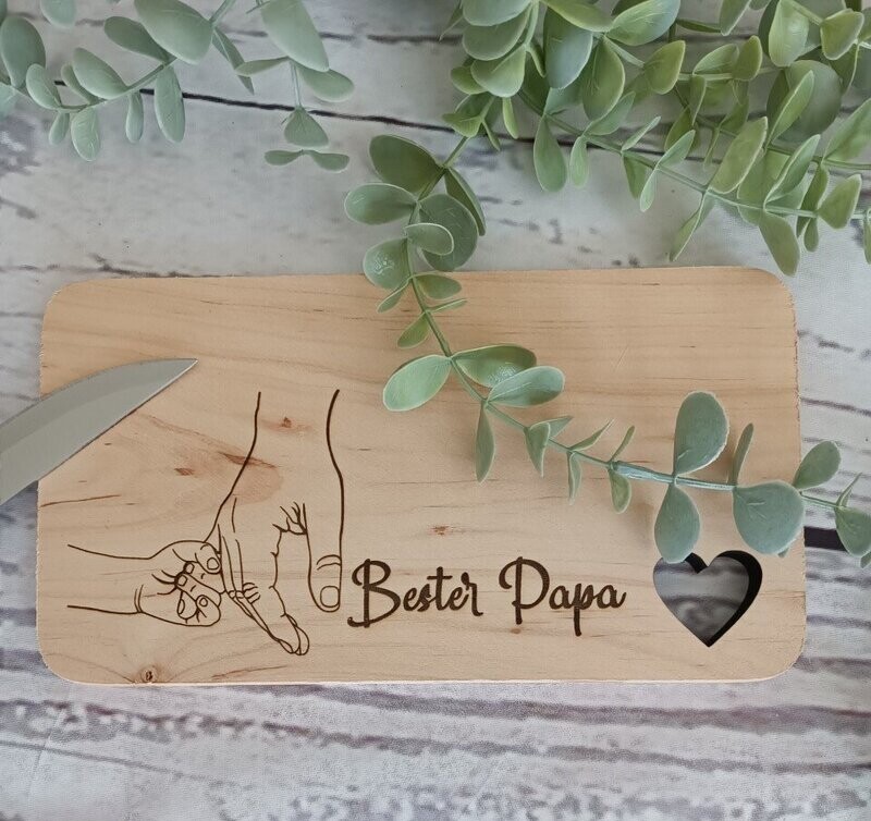 Schneidebrett Erle "Bester Papa/Opa"