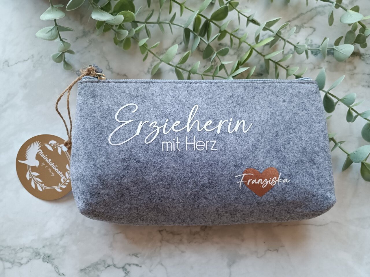 Filz- Etui klein "mit Herz"