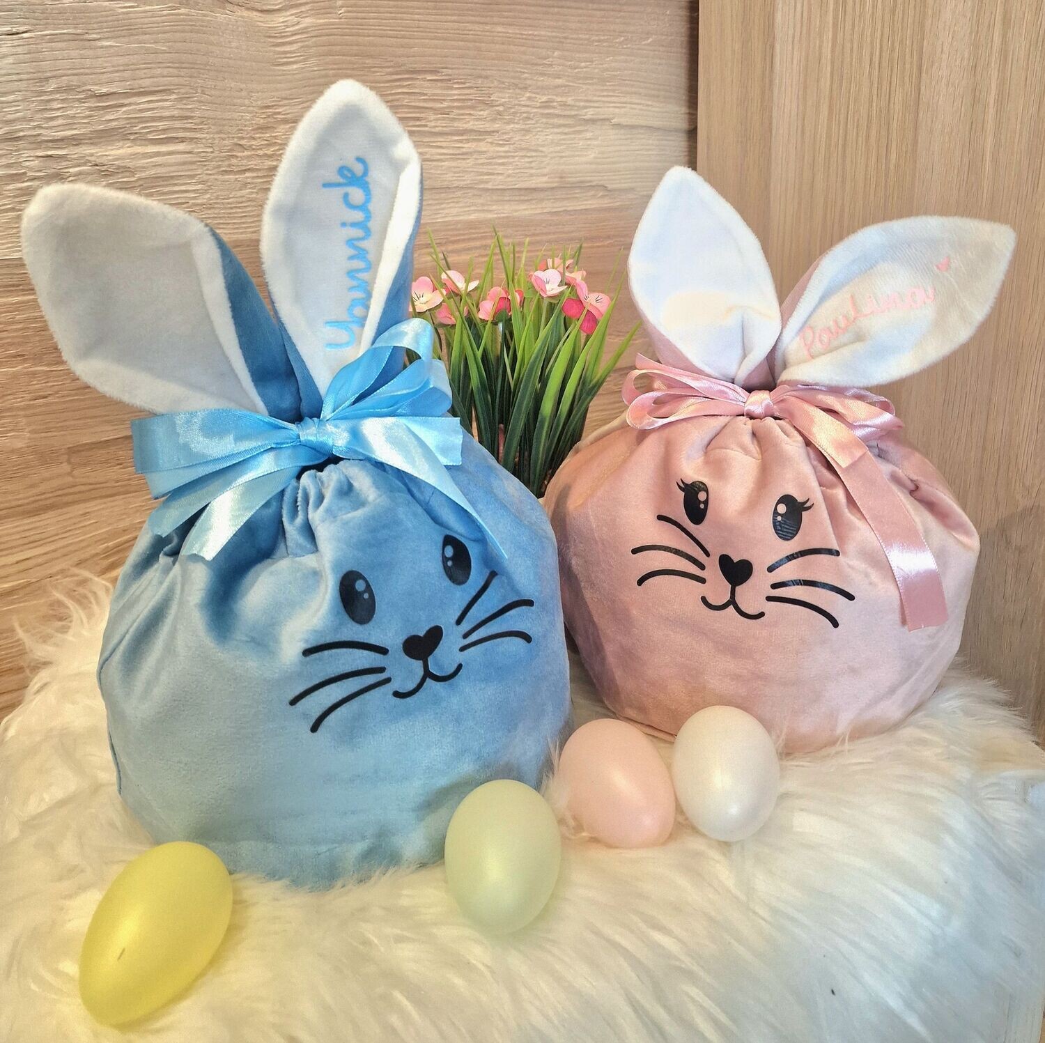 Osterhasen- Ohrenbeutel personalisiert