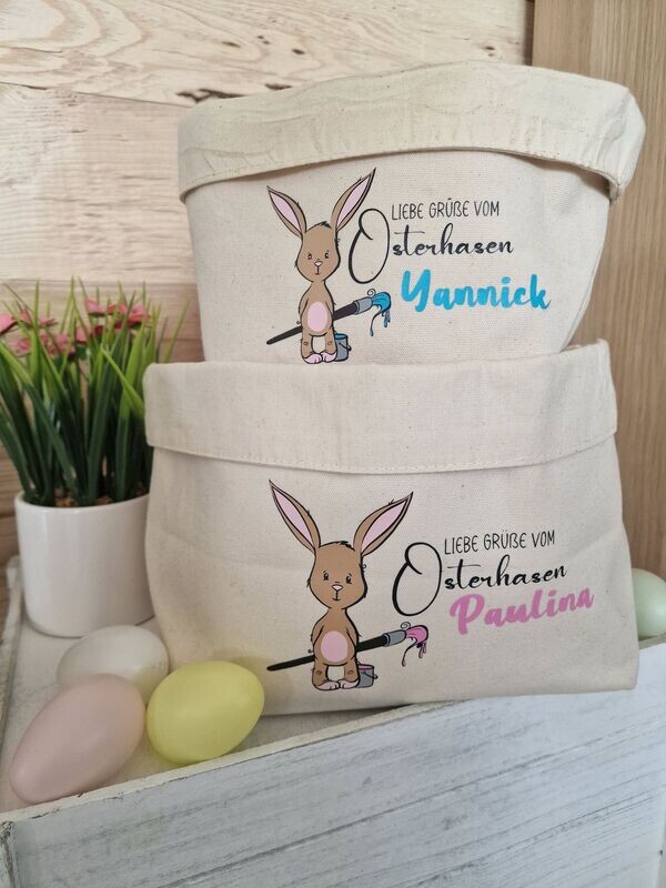 Osterkörbchen Häschen personalisiert