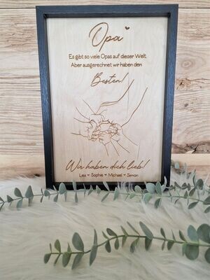 Holzbild  Holzbild "Opa"