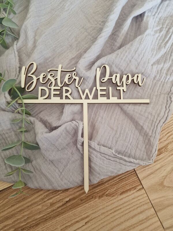 Caketopper "bester Papa/Opa"