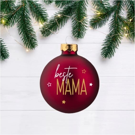 Weihnachtskugel 6cm "BESTE(R)" 2.0