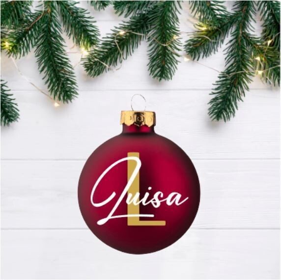 Weihnachtskugel 6cm "Name 2.0"