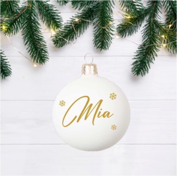 Weihnachtskugel 6cm "Name" 1.0