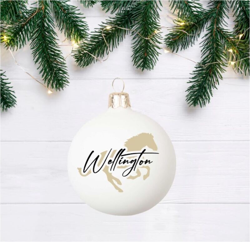 Weihnachtskugel 6cm "Pferd"