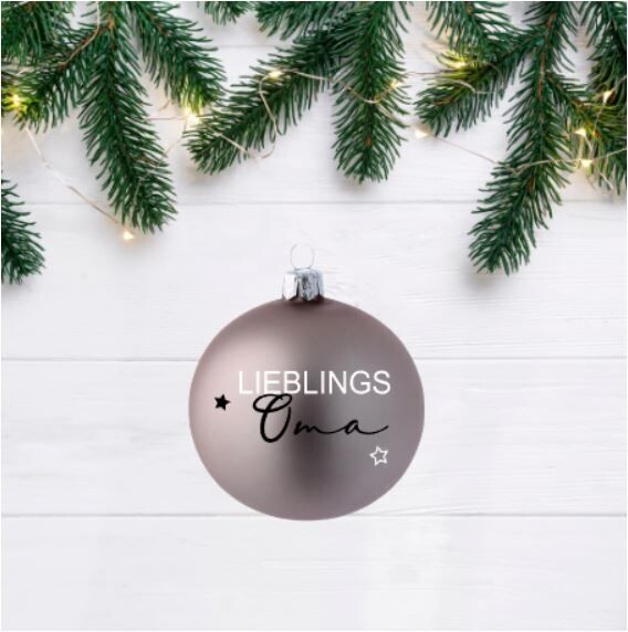 Weihnachtskugel 6cm "LIEBLINGS..." 1.0