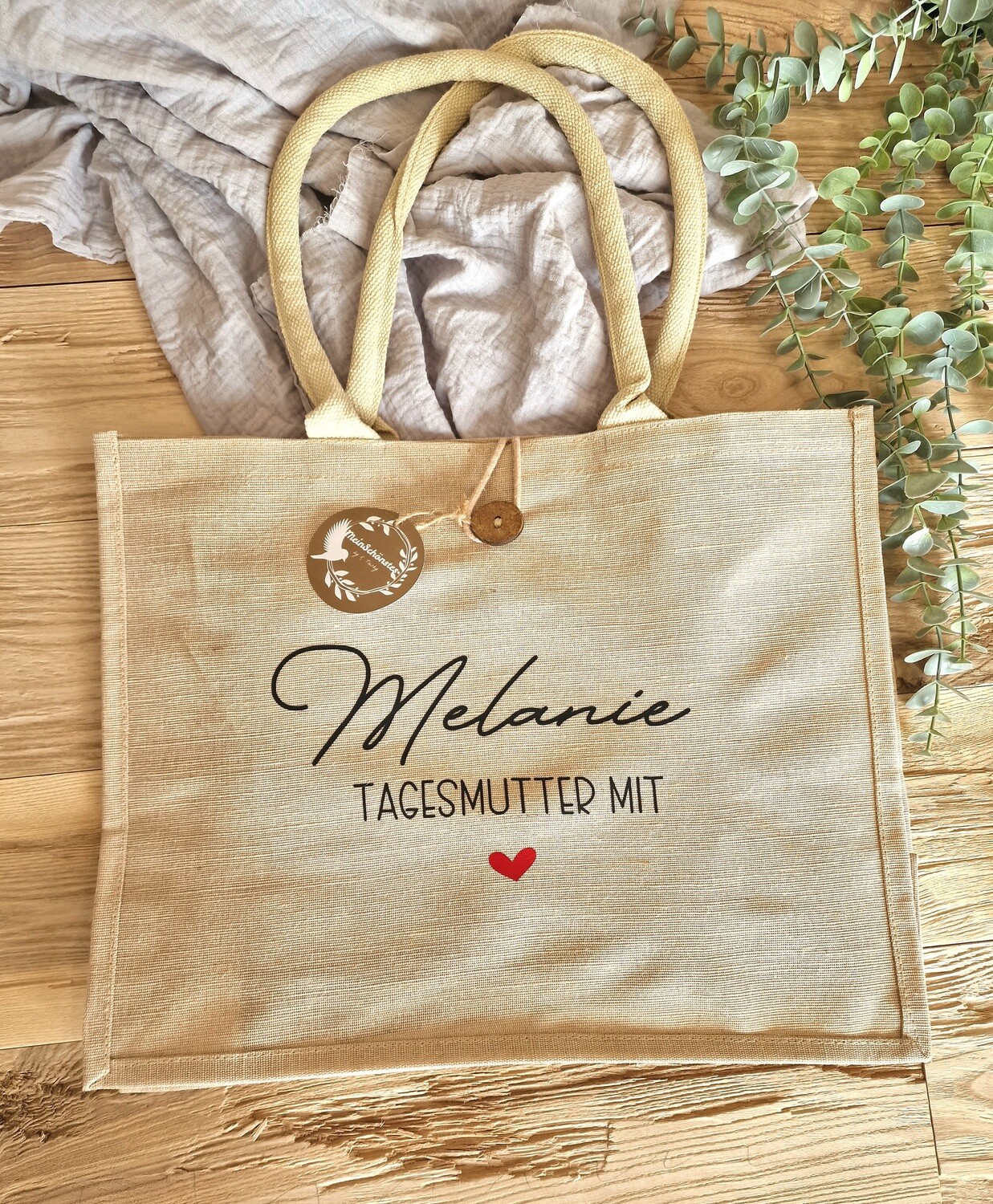 Jutetasche "Name"