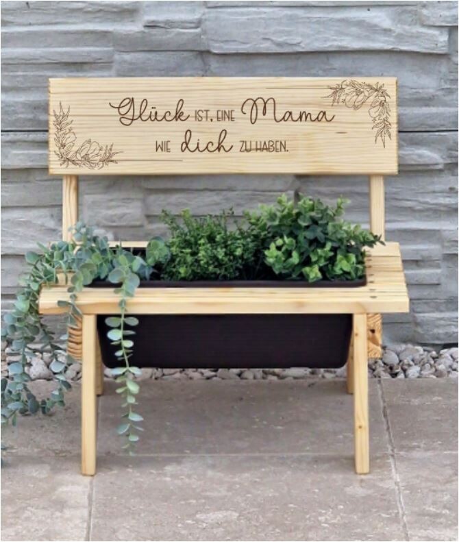 Holzbankerl "Mama Glück"