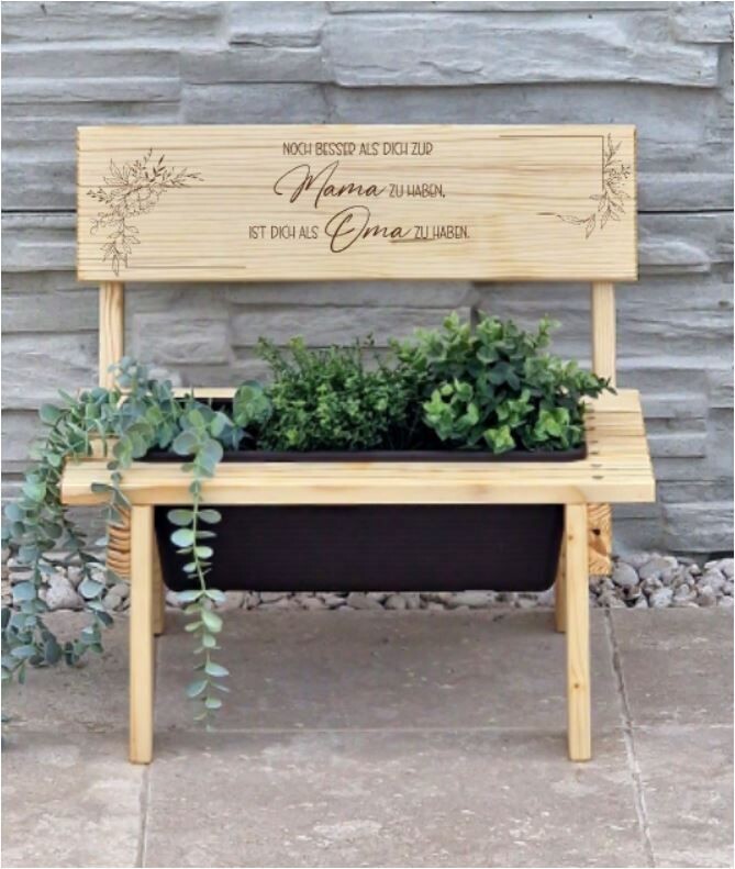 Holzbankerl "Mama + Oma"