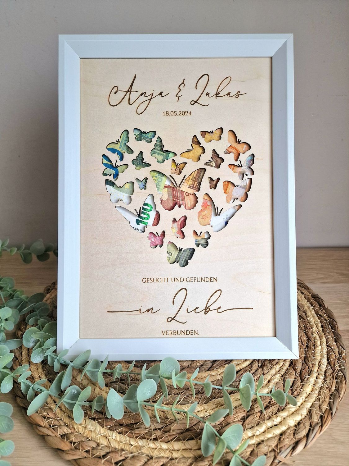 Holzbild "Hochzeit"