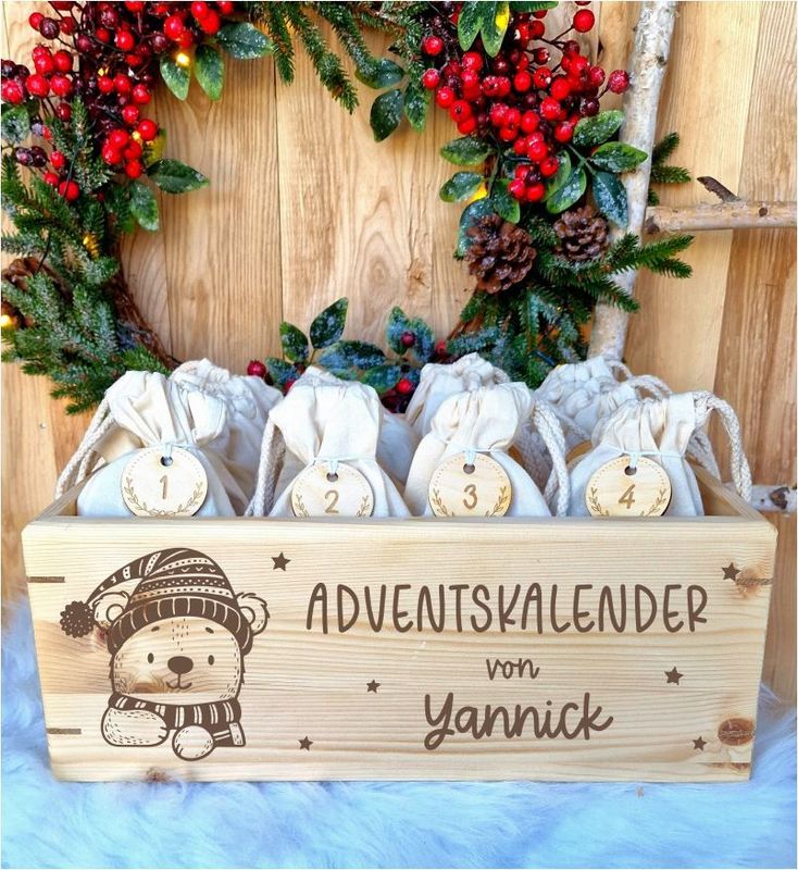 Adventskiste mit Motiv
