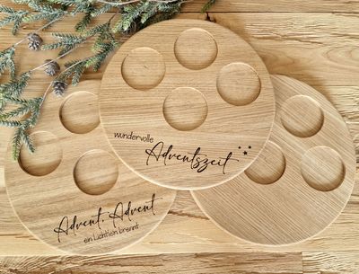 Adventkranzbrett ohne Deko