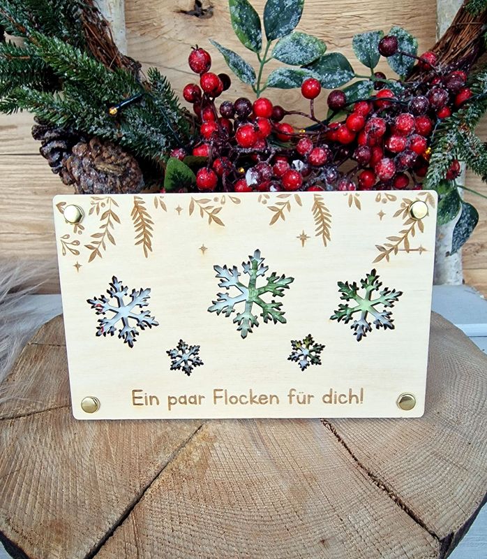 Geldgeschenkkarte "Flocken"