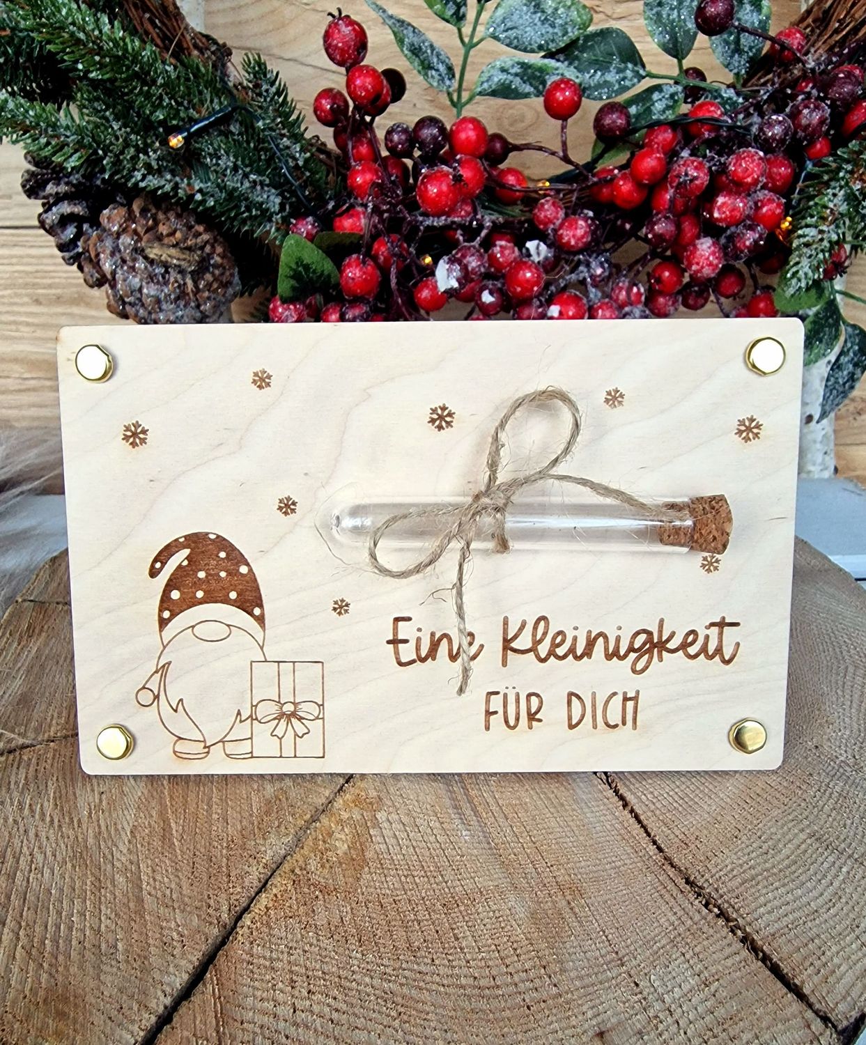 Geldgeschenkkarte m. Reagenzglas "Kleinigkeit"