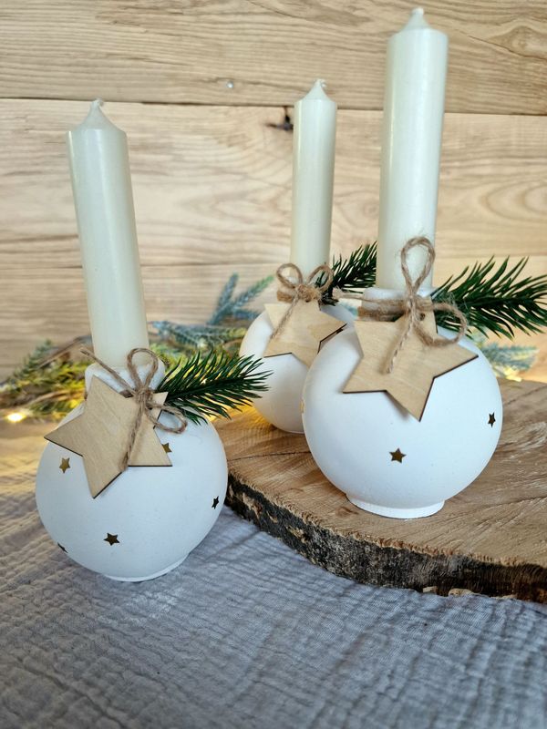 Weihnachtskugel Kerzenhalter