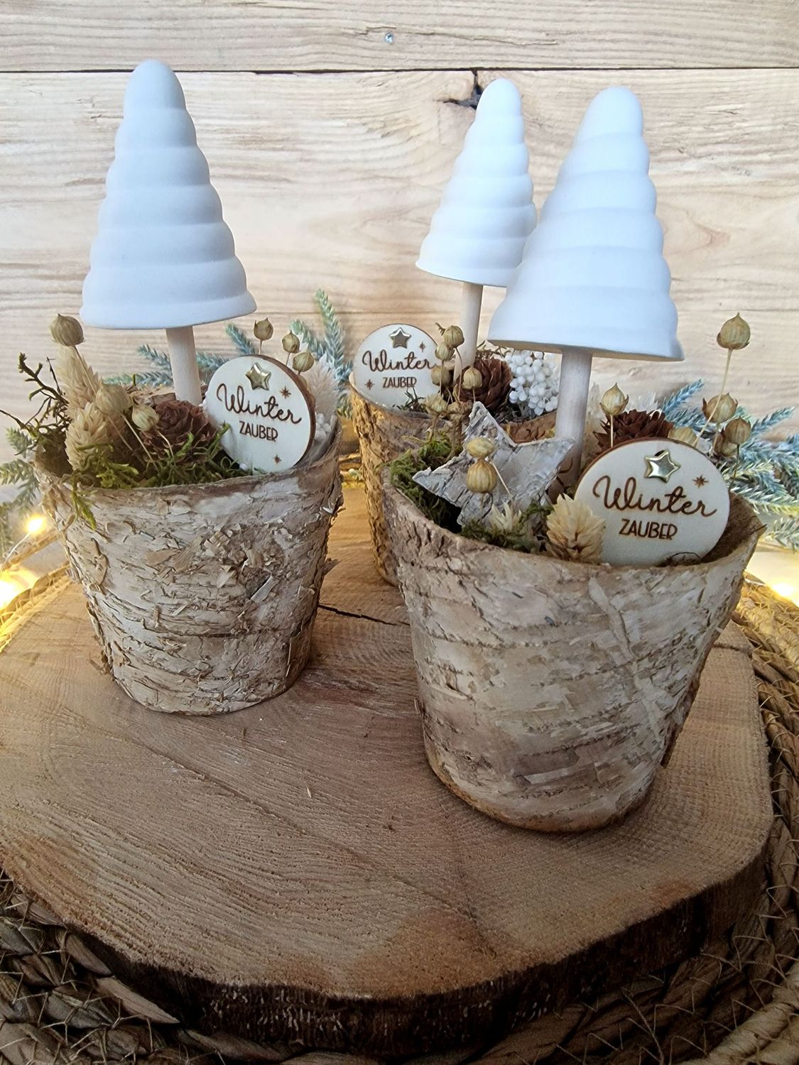 Bäumchen Keramikgips "Winterzauber"