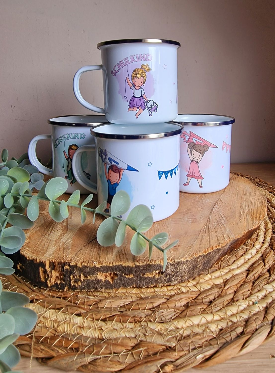 Emaille- Tasse "Schulkind"