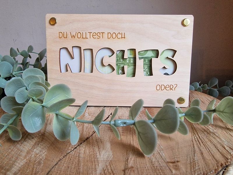 Geldgeschenkkarte "Nichts"