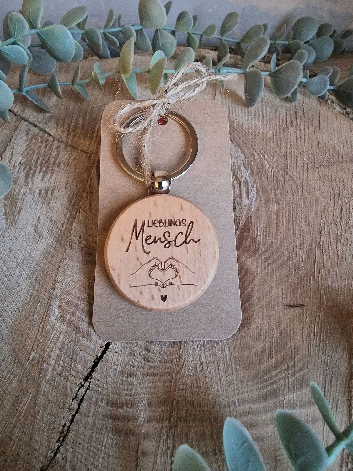 Schlüsselanhänger Holz - Lieblingsmensch