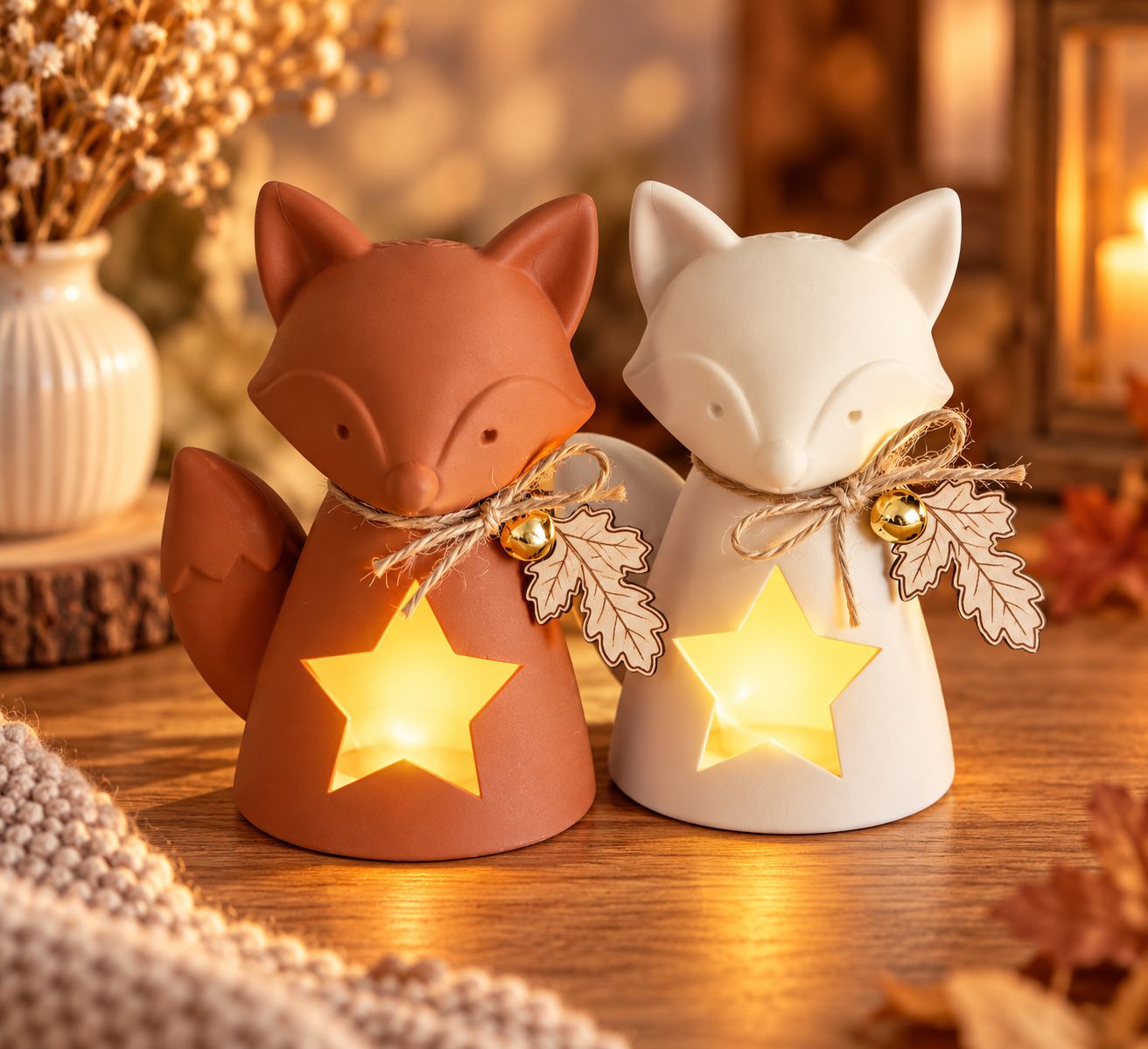 Fuchs mit LED- Licht