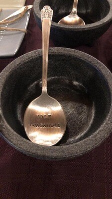 “Holy Guacamole” Stamped Spoon And Guac Bowl
