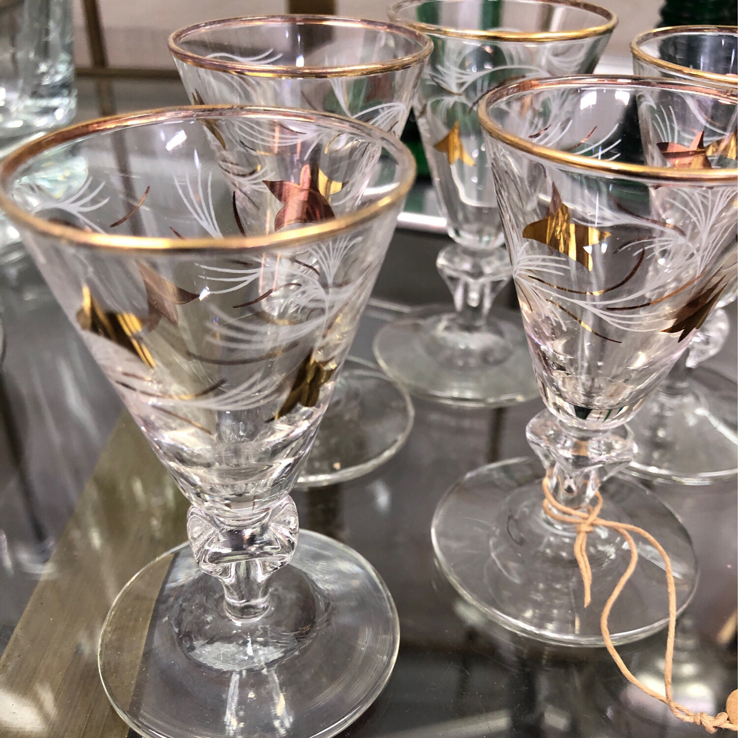 Royal Fern Cordial Glasses — Set Of 5