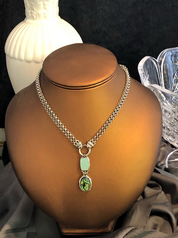 Cookie Lee Abalone &amp; Chalcedony Choker