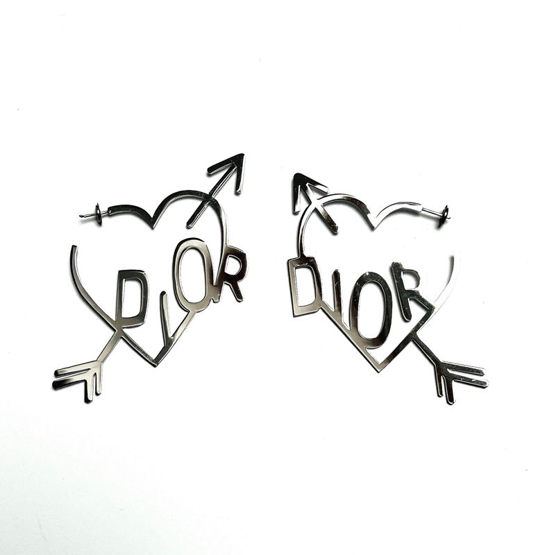 Dior Heart Logo Earrings