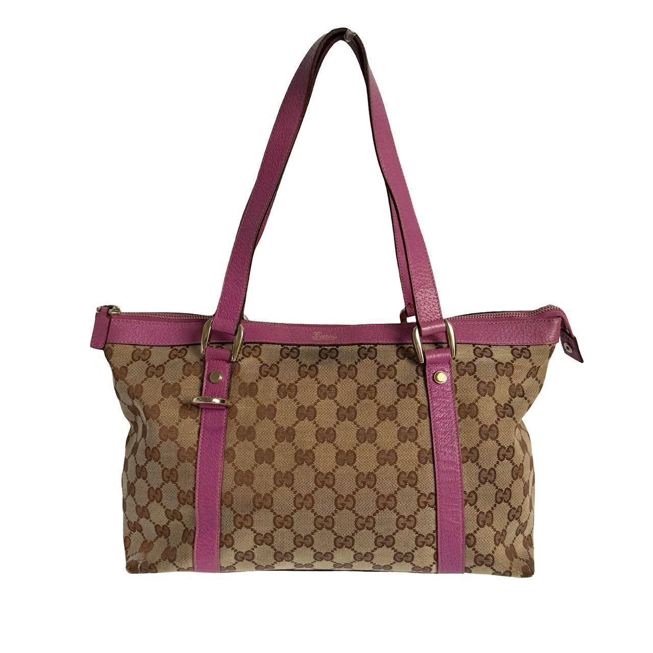 Gucci Abbey Shoulder Bag Monogram Pink Gucci Abbey Shoulder Bag Monogram Pink