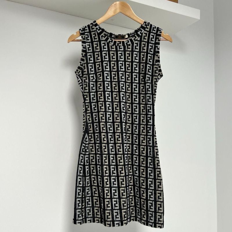 Fendi Zucca Dress Towelling UK 8