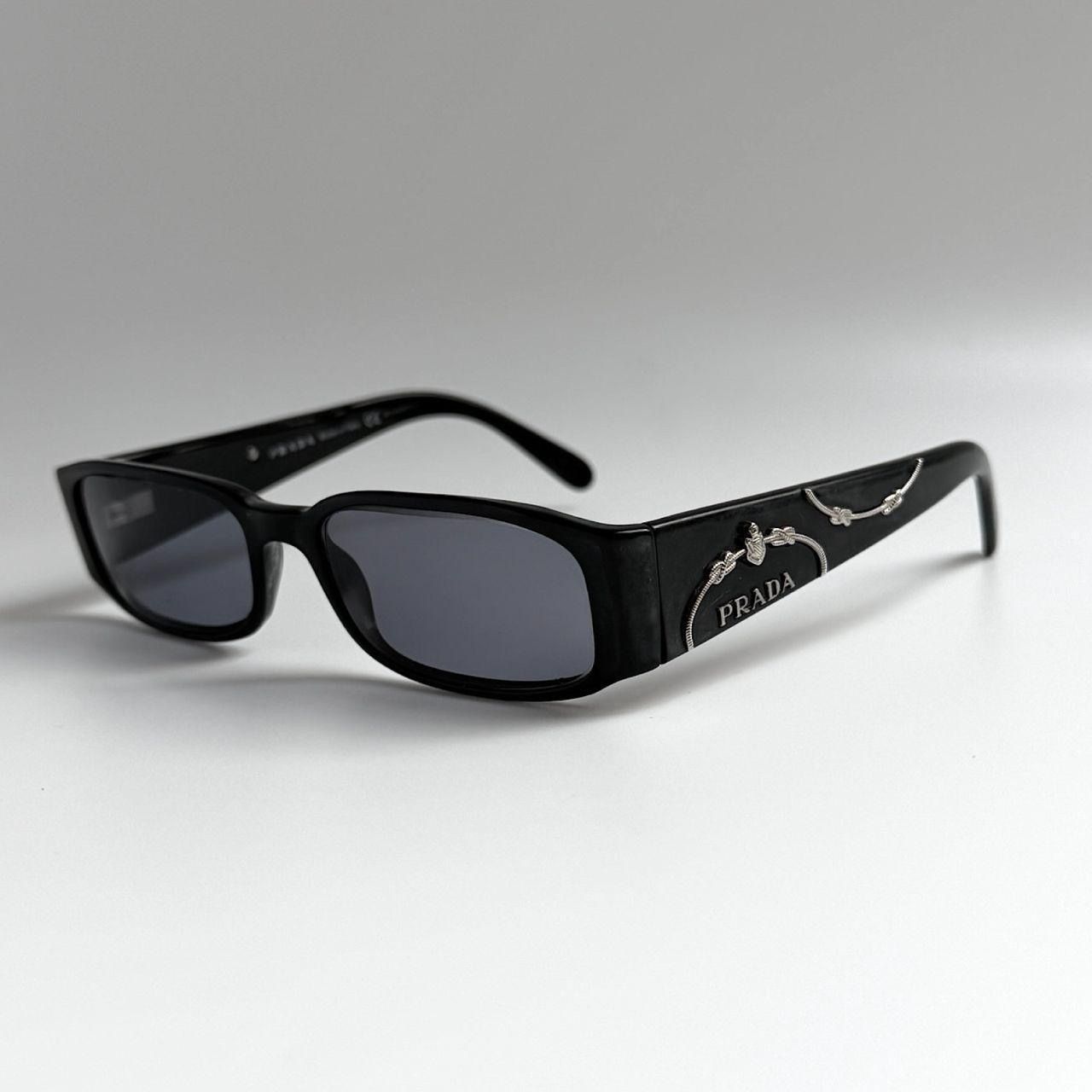 Prada Sunglasses Rectangle Slim Bayonette Black Prada Sunglasses Rectangle Slim Bayonette Black