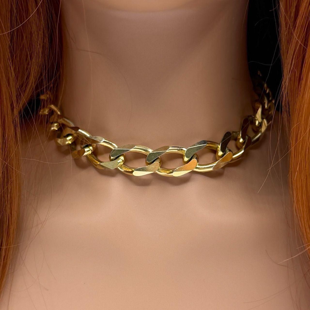 ​Christian Dior Gold Necklace Chain Gourmette