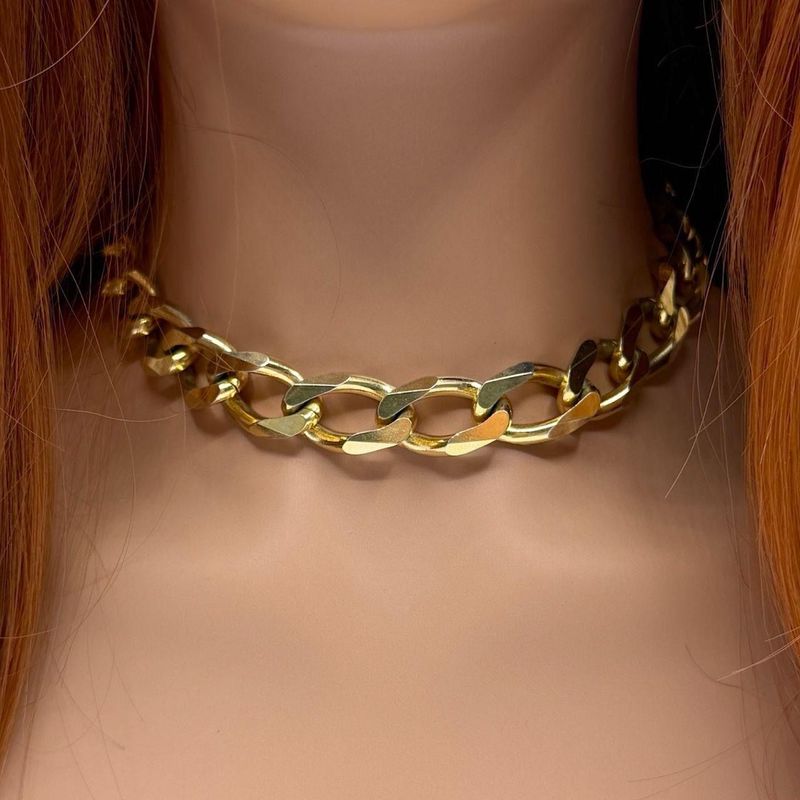 ​Christian Dior Gold Necklace Chain Gourmette