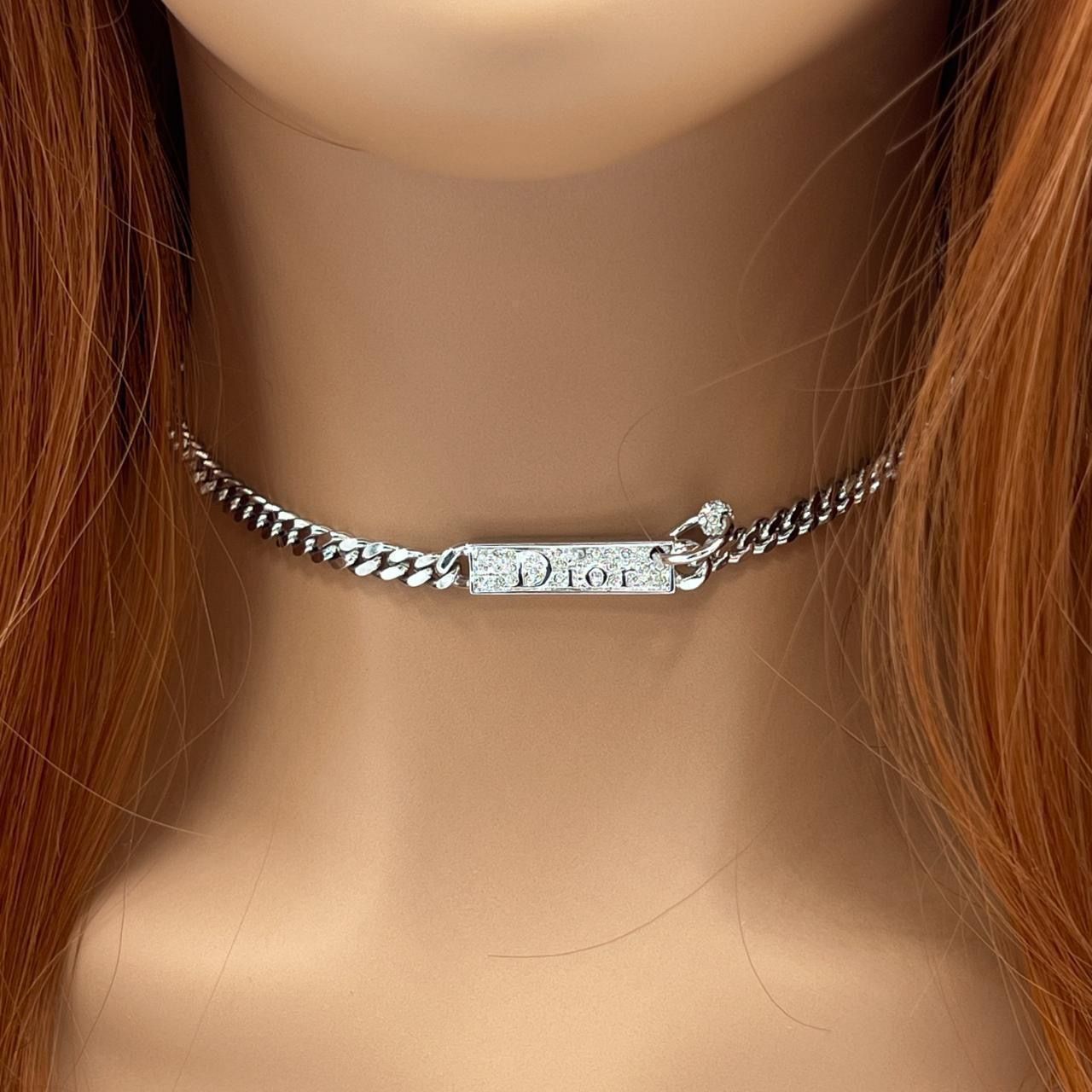 Christian ​Dior Necklace Silver Gourmette