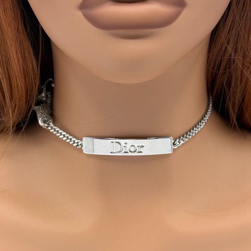 ​Dior Silver Choker Necklace Hardcore