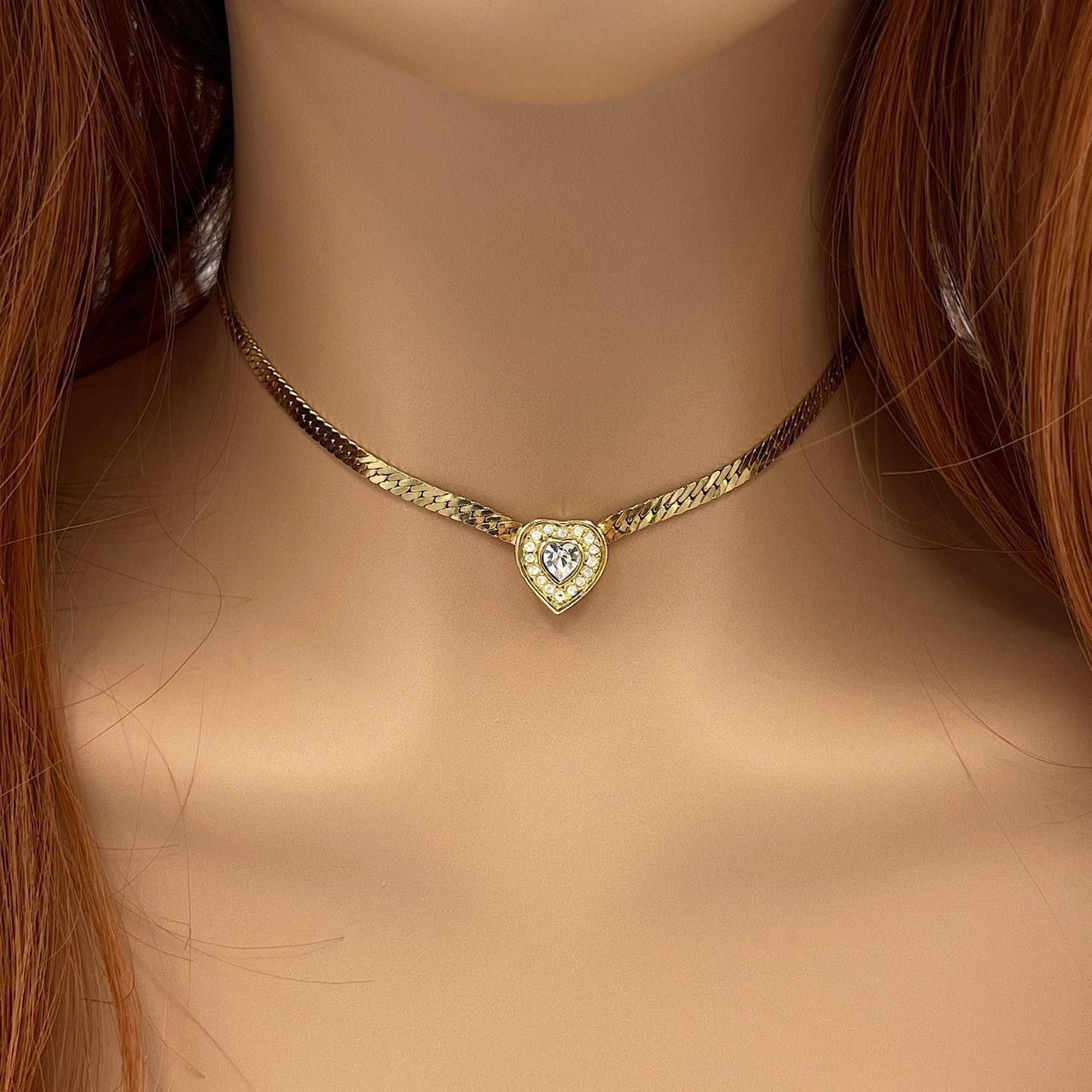 Christian Dior Gold Heart Necklace Christian Dior Gold Heart Necklace
