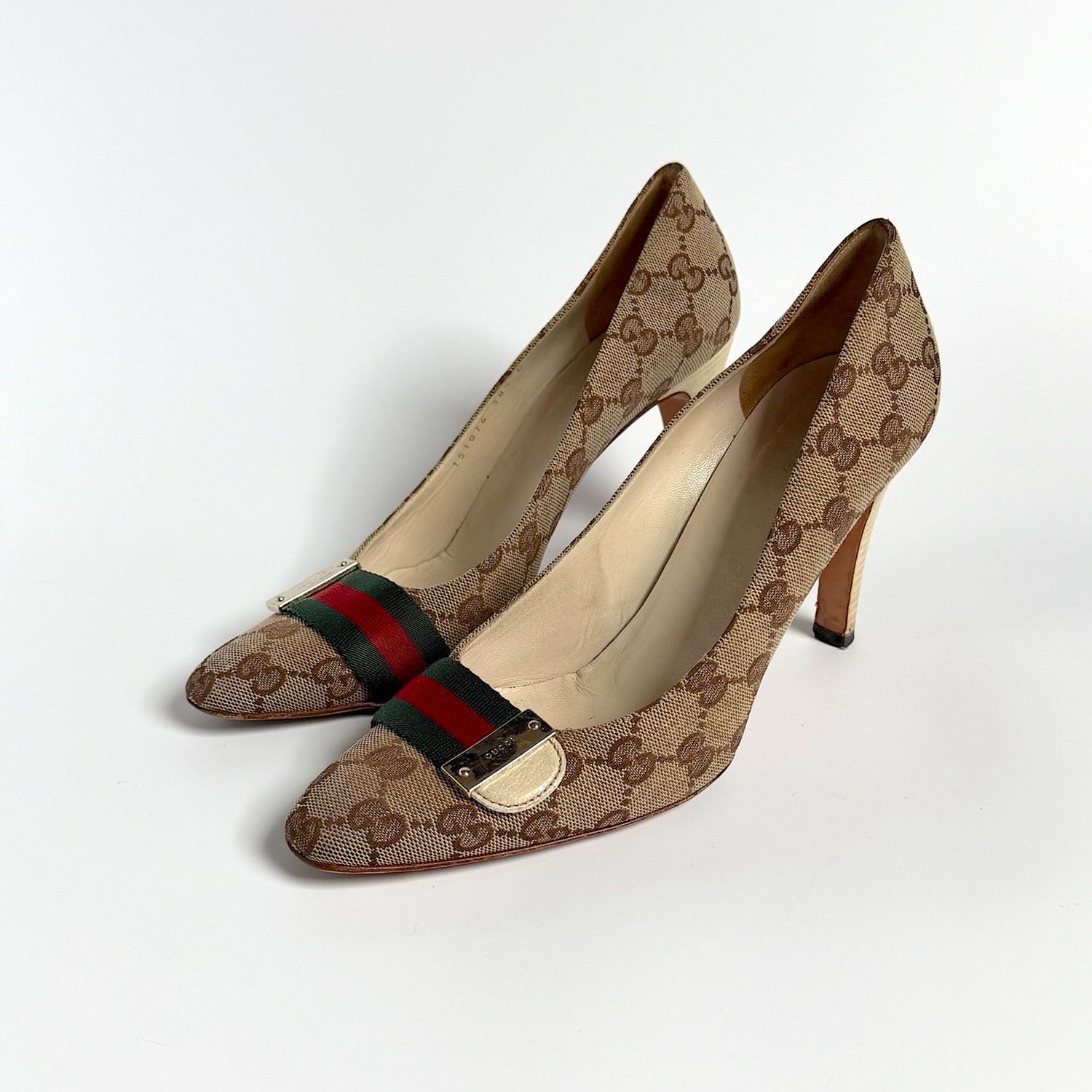 Gucci Court Heels 38.5 Monogram Gucci Court Heels 38.5 Monogram