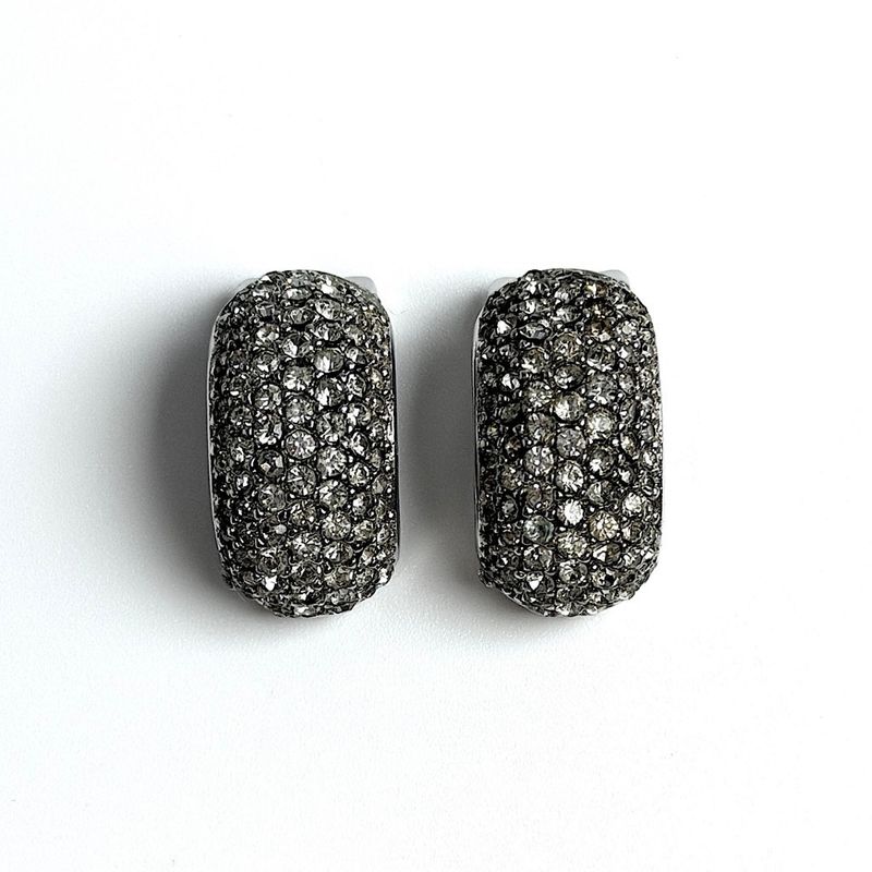 Christian Dior Earrings Silver Vintage